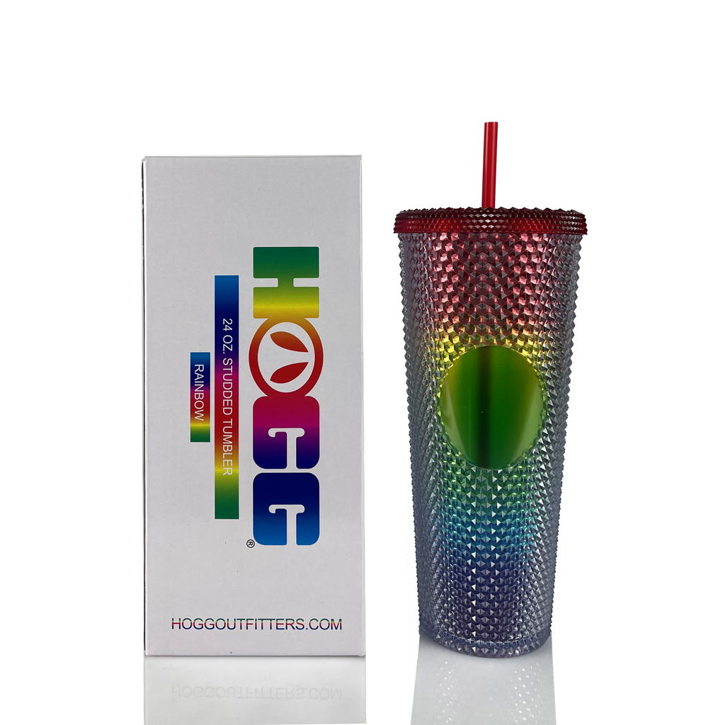 24oz Studded Tumbler | Double Wall with Straw & Matching Lid