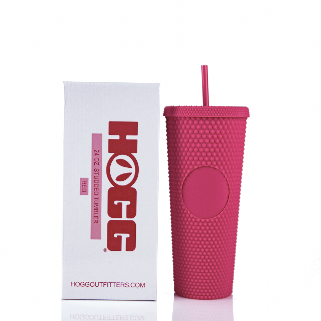 24oz Studded Tumbler | Double Wall with Straw & Matching Lid