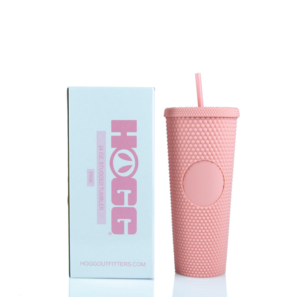 24oz Studded Tumbler | Double Wall with Straw & Matching Lid