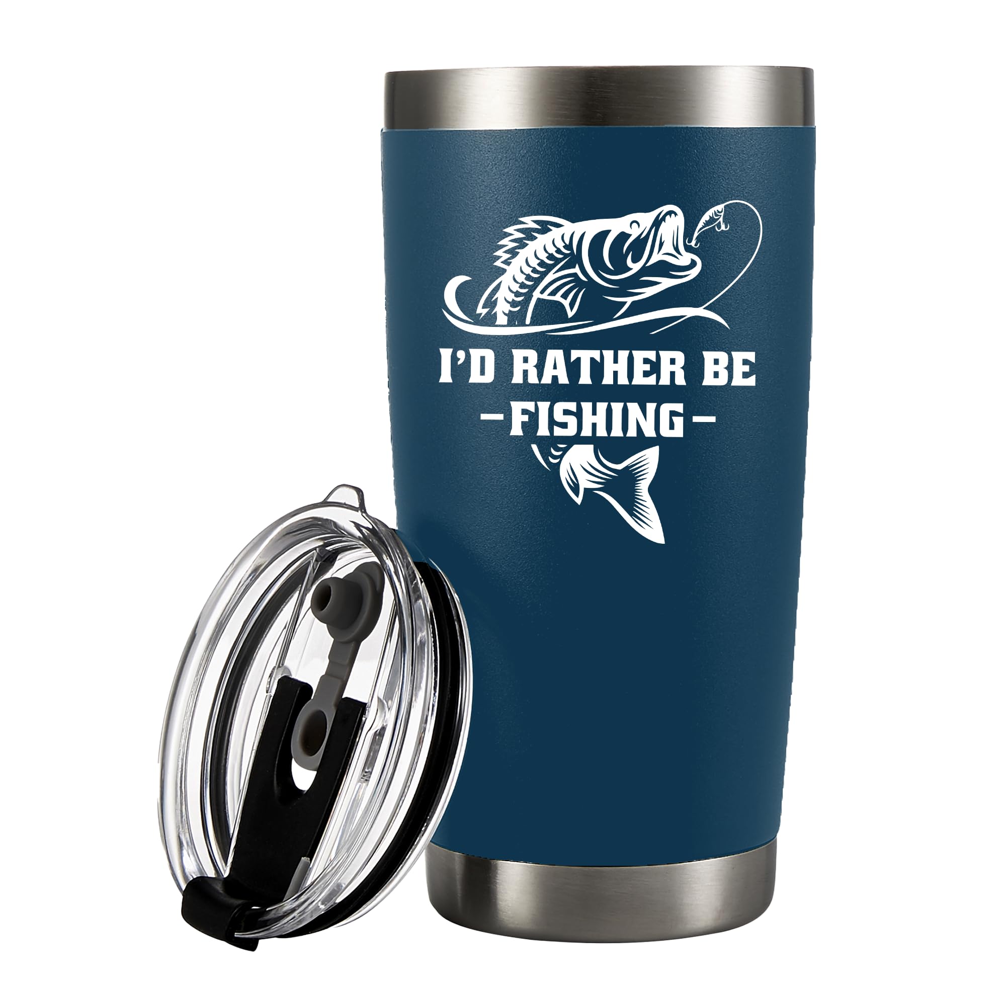 I'd Rather Be Fishing Tumbler 20oz | Insulated Fishing Gift for Men & Women