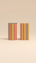 Coral Pop Striped Tumbler