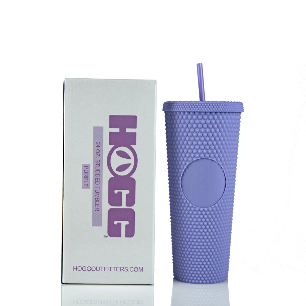 24oz Studded Tumbler | Double Wall with Straw & Matching Lid