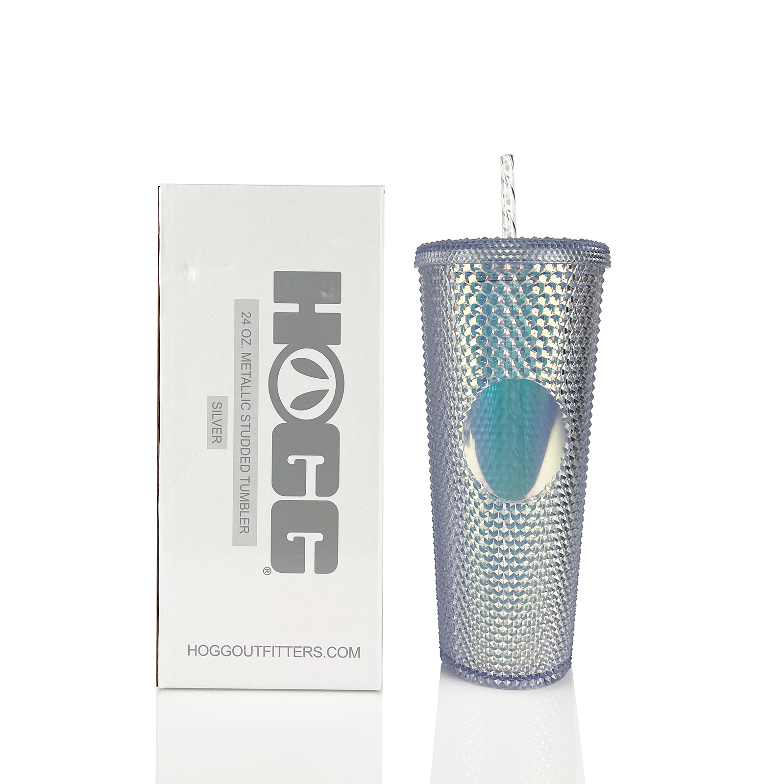 24oz Studded Tumbler | Double Wall with Straw & Matching Lid