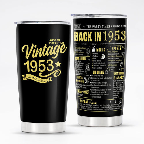 71st Birthday Tumbler Gift | Stainless Steel Insulated Cup for Men & Women