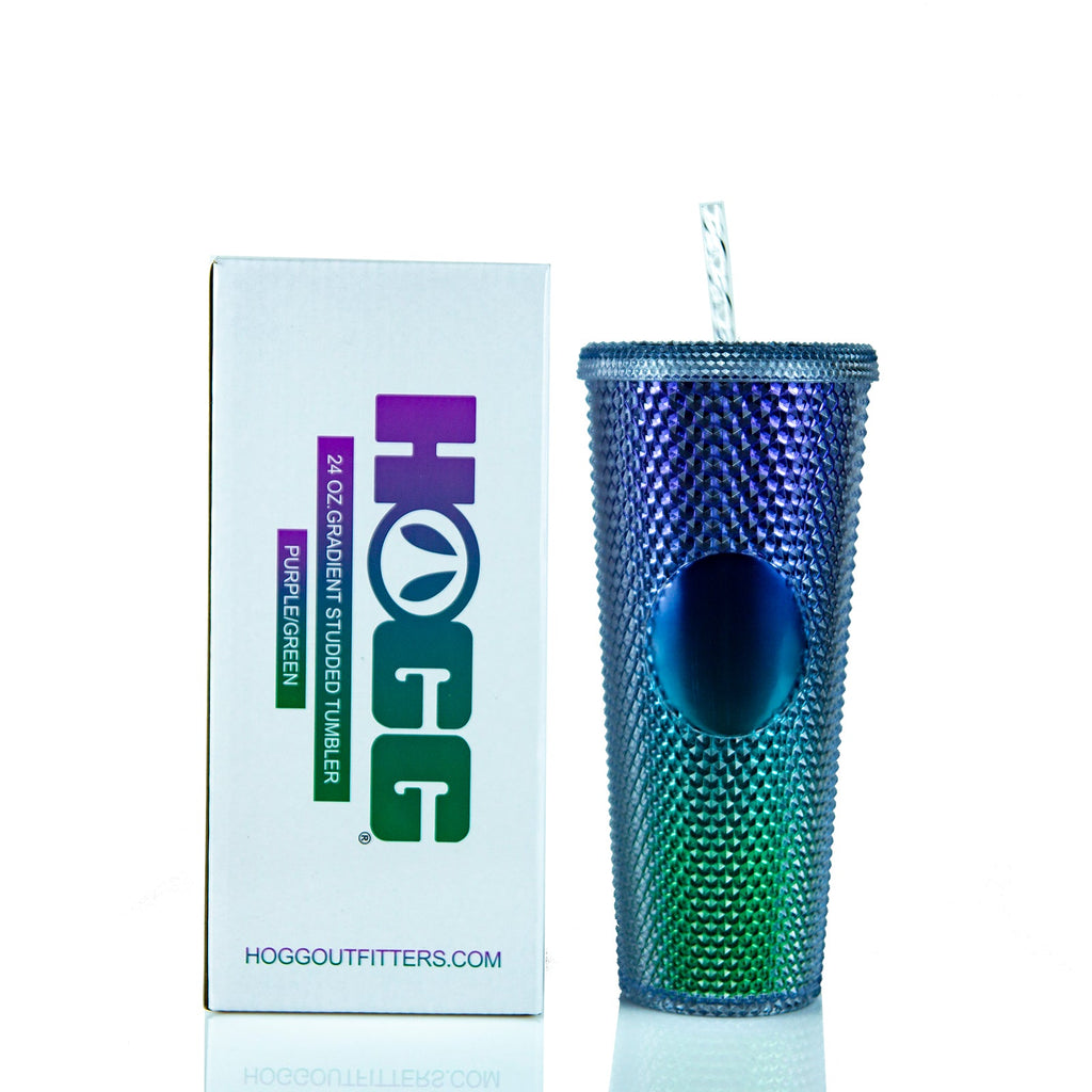 24oz Studded Tumbler | Double Wall with Straw & Matching Lid