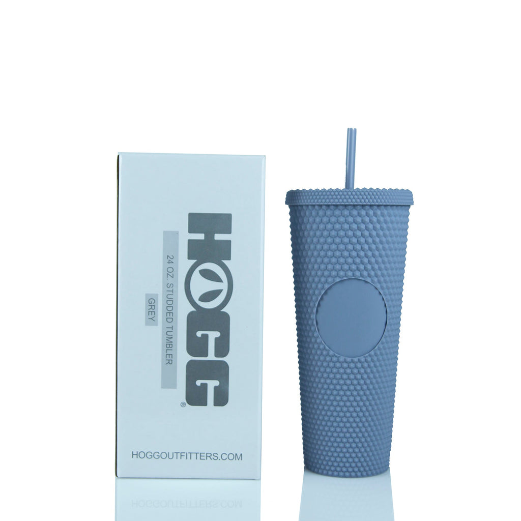 24oz Studded Tumbler | Double Wall with Straw & Matching Lid