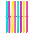 Reusable Silicone Straws 8-Pack | Colorful Straws for Mason Jars & Tumblers