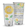 Sunflower Tumbler Gift for Daughter 20oz | Insulated Stainless Steel Travel Mug