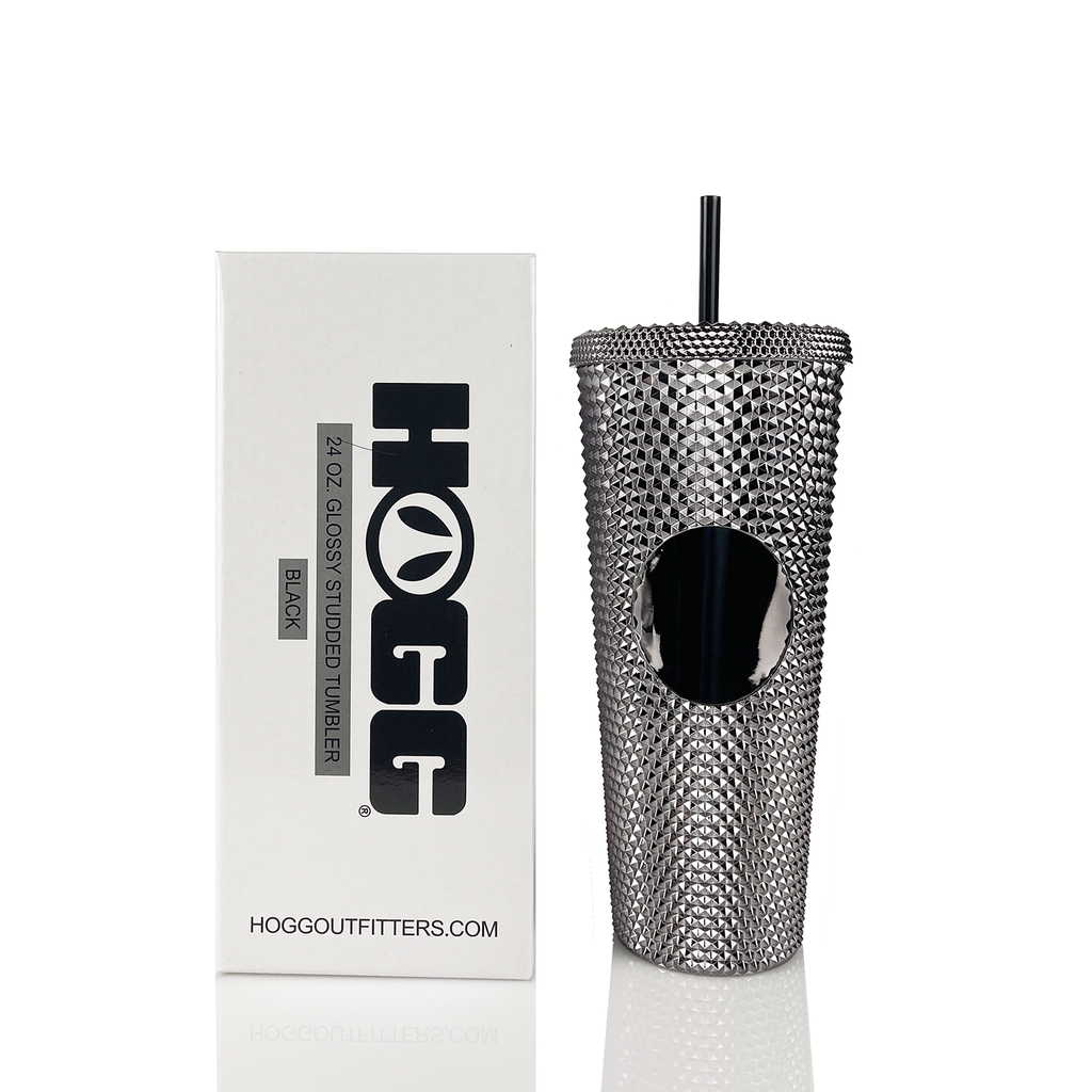 24oz Studded Tumbler | Double Wall with Straw & Matching Lid