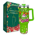 Christmas Tumbler 40oz with Handle & Straw | Insulated Holiday Travel Mug
