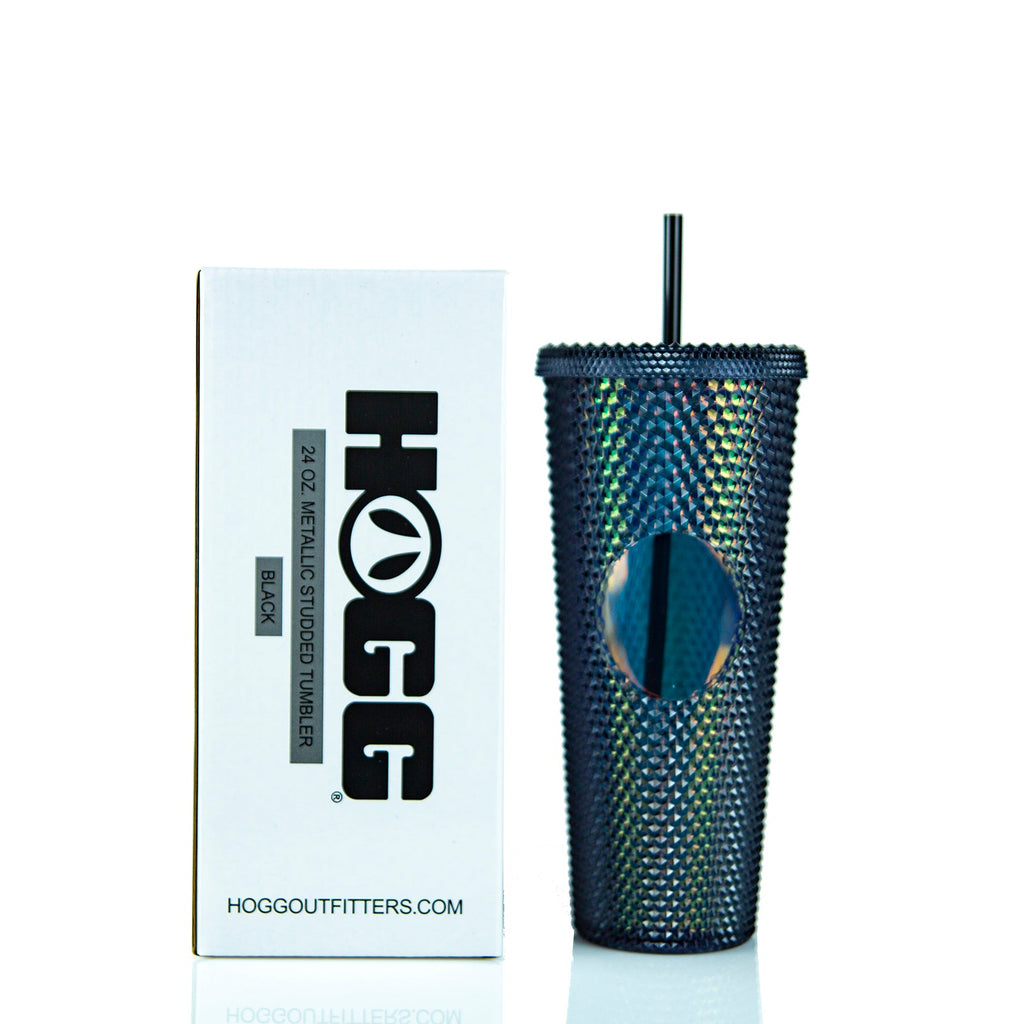 24oz Studded Tumbler | Double Wall with Straw & Matching Lid