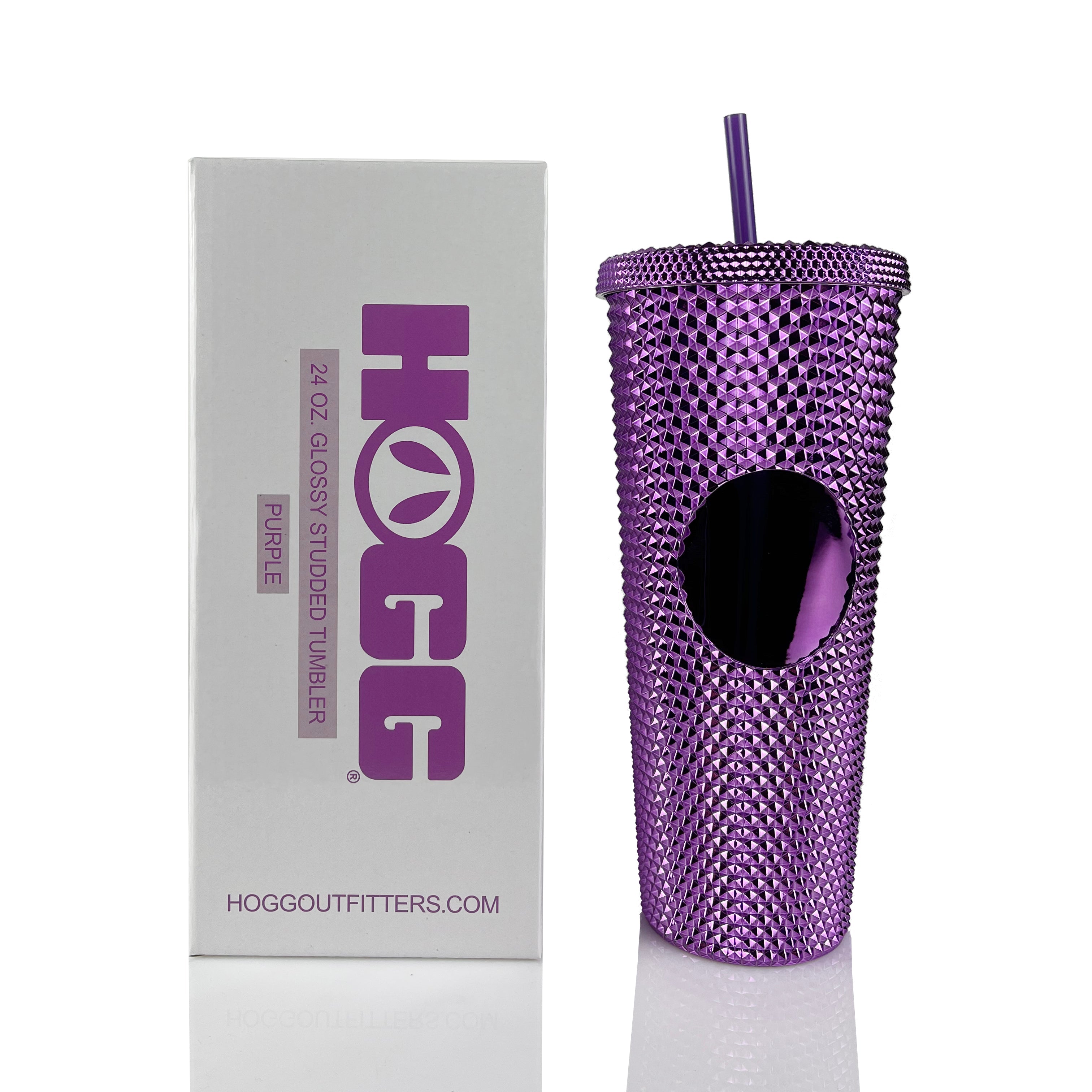 24oz Studded Tumbler | Double Wall with Straw & Matching Lid
