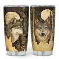 Wolf Tumbler 20oz | Insulated Stainless Steel Coffee Travel Mug Gift